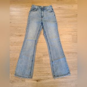 Princess Polly Monaco Denim Jeans SZ 2 Straight Leg w/ Flare Y2K